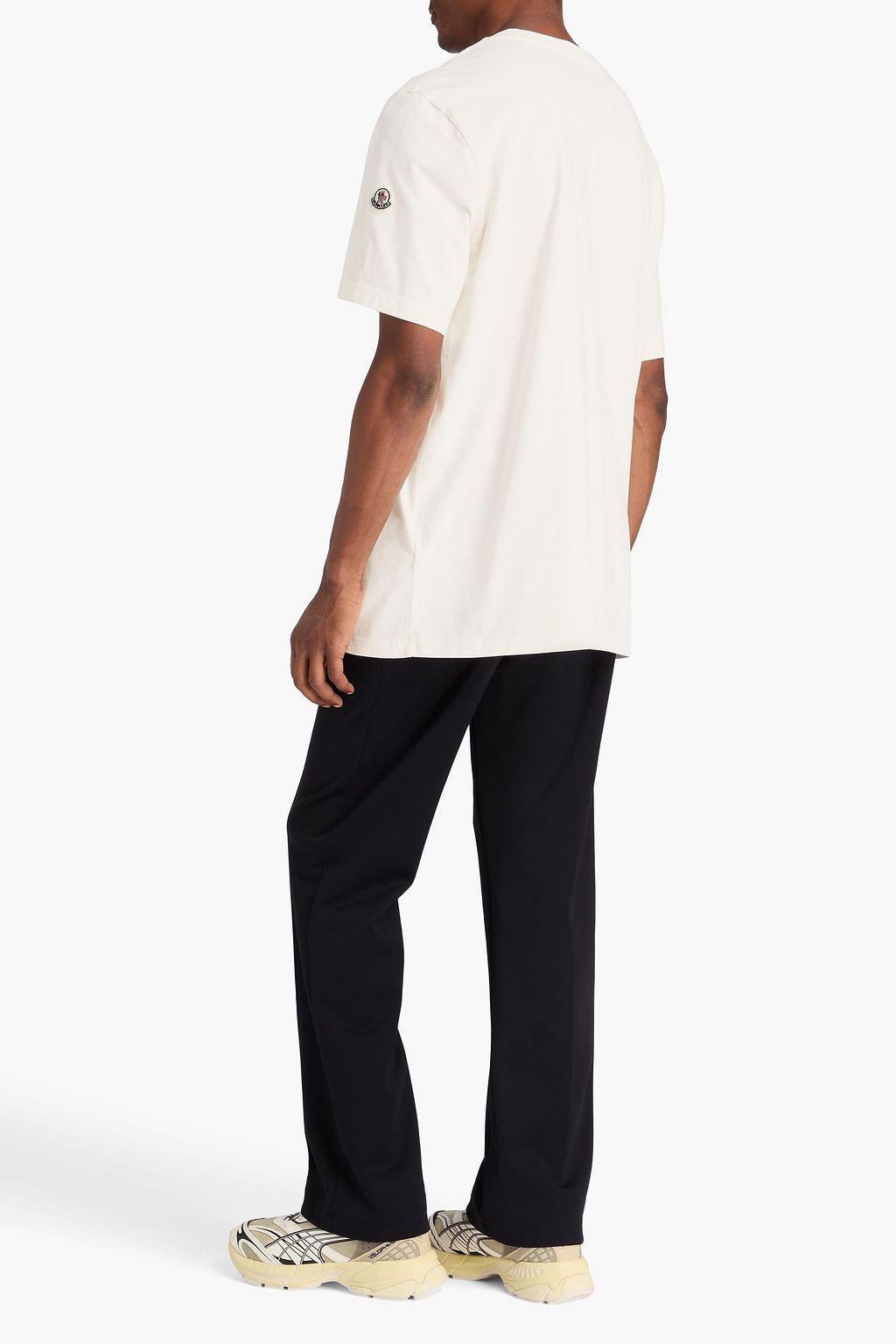 MONCLER コットンジャージー Tシャツ プリント入り