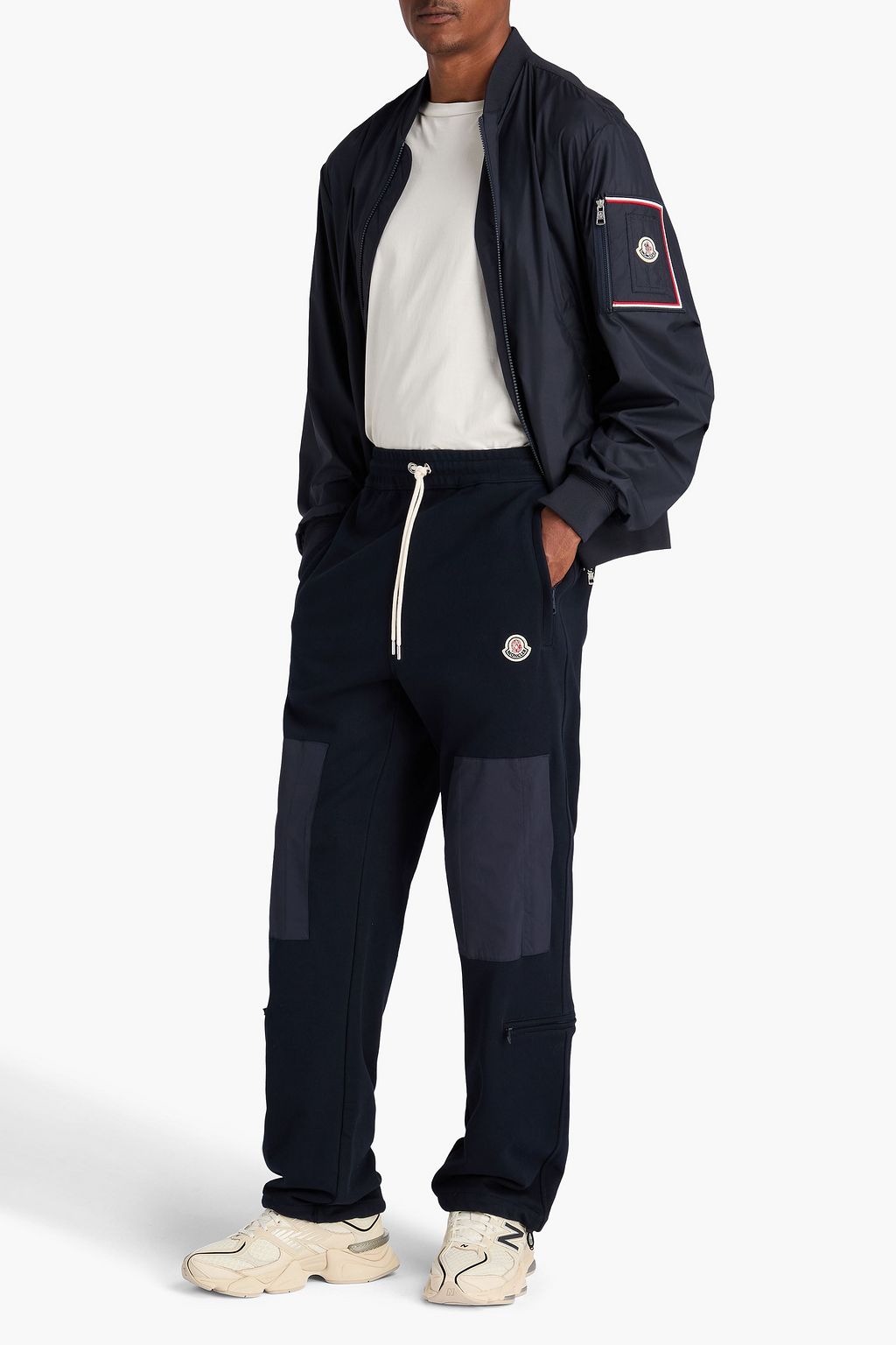 MONCLER French cotton-terry sweatpants