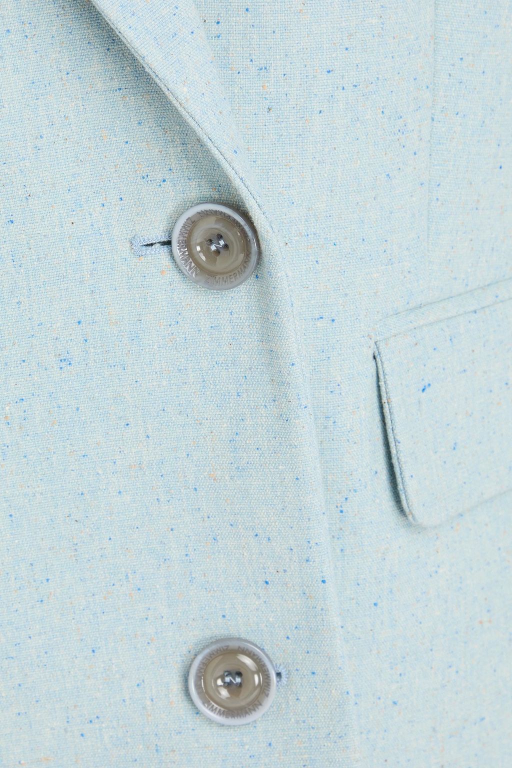 ZIMMERMANN ドネガルコットン&シルク混キャンバス ダブルブレストブレザー