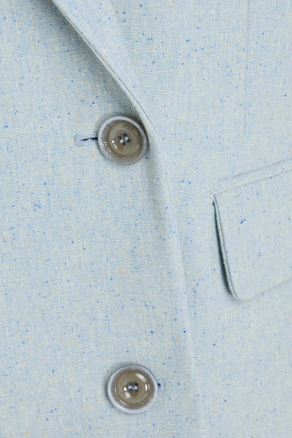 Zimmermann Double-breasted Donegal Cotton And Silk-blend Canvas Blazer