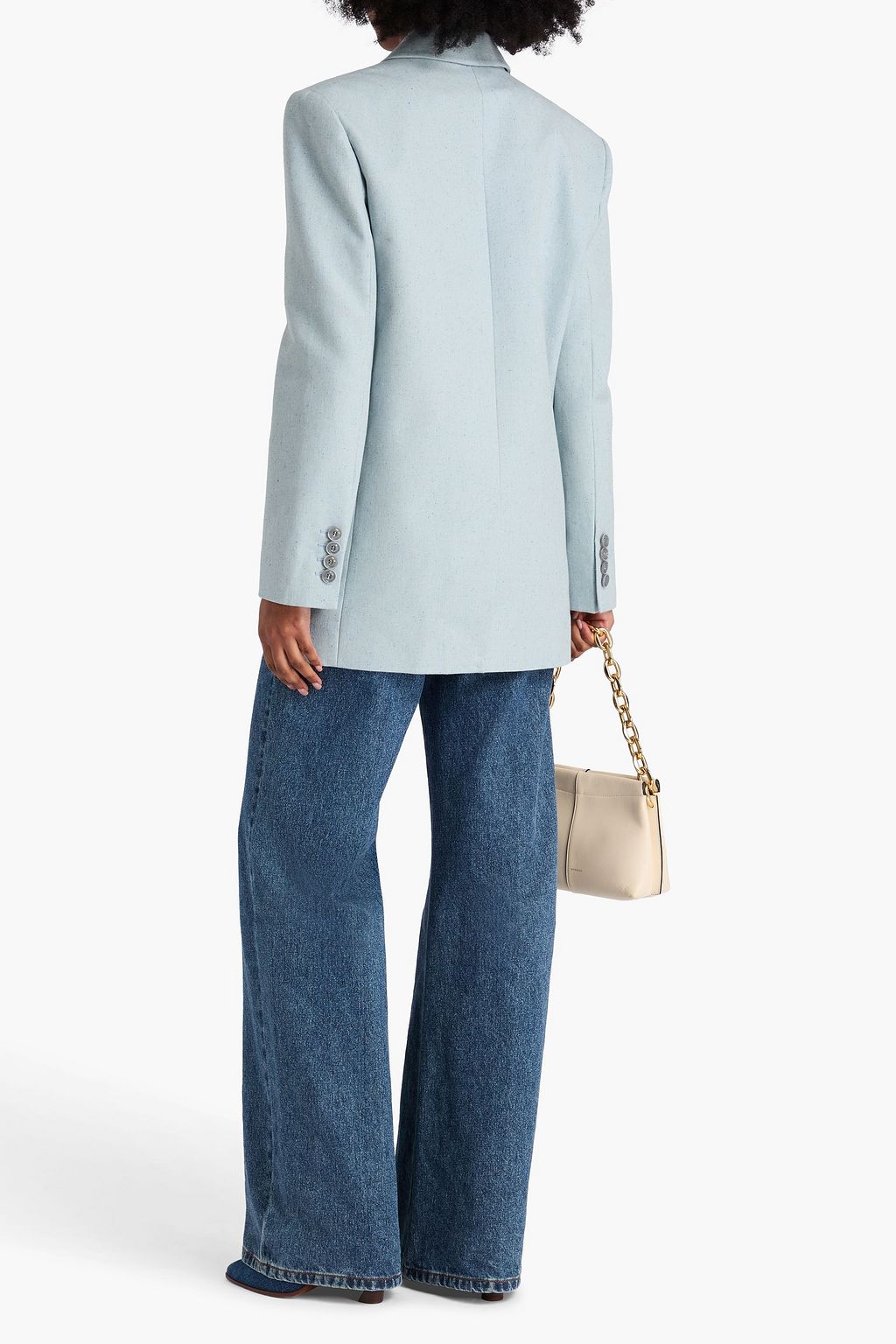 ZIMMERMANN ドネガルコットン&シルク混キャンバス ダブルブレストブレザー