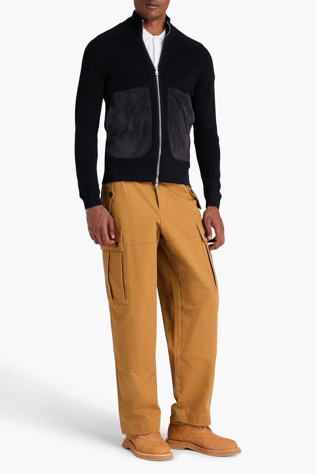 MONCLER Cotton and cashmere-blend cardigan