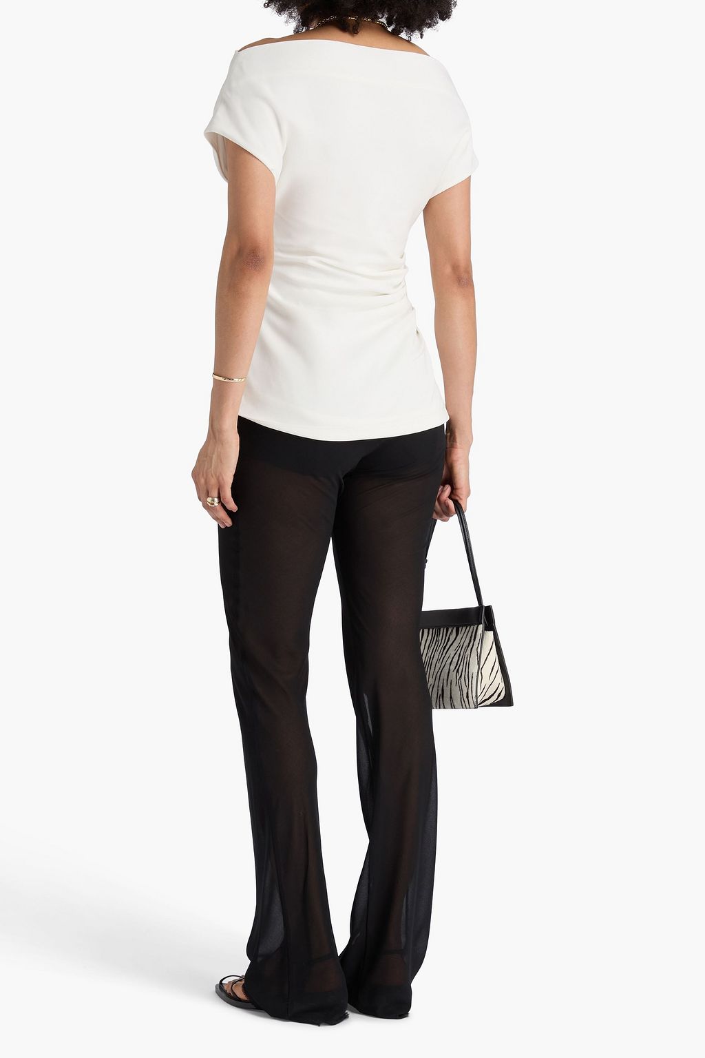 PROENZA SCHOULER Francesca off-the-shoulder draped crepe top