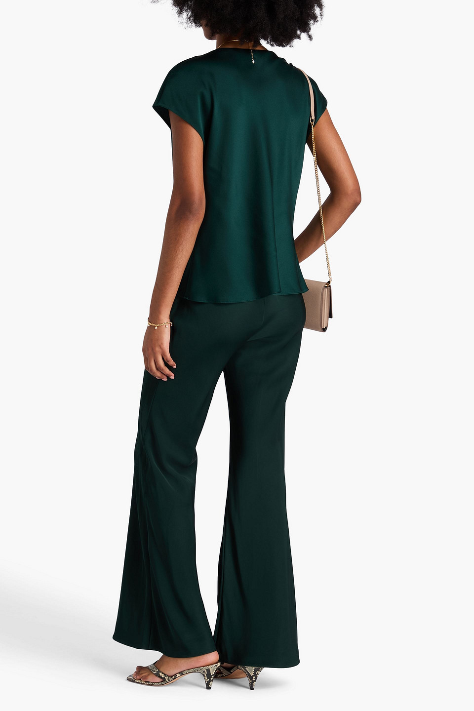 Zimmermann Eden Satin-twill Flared Pants