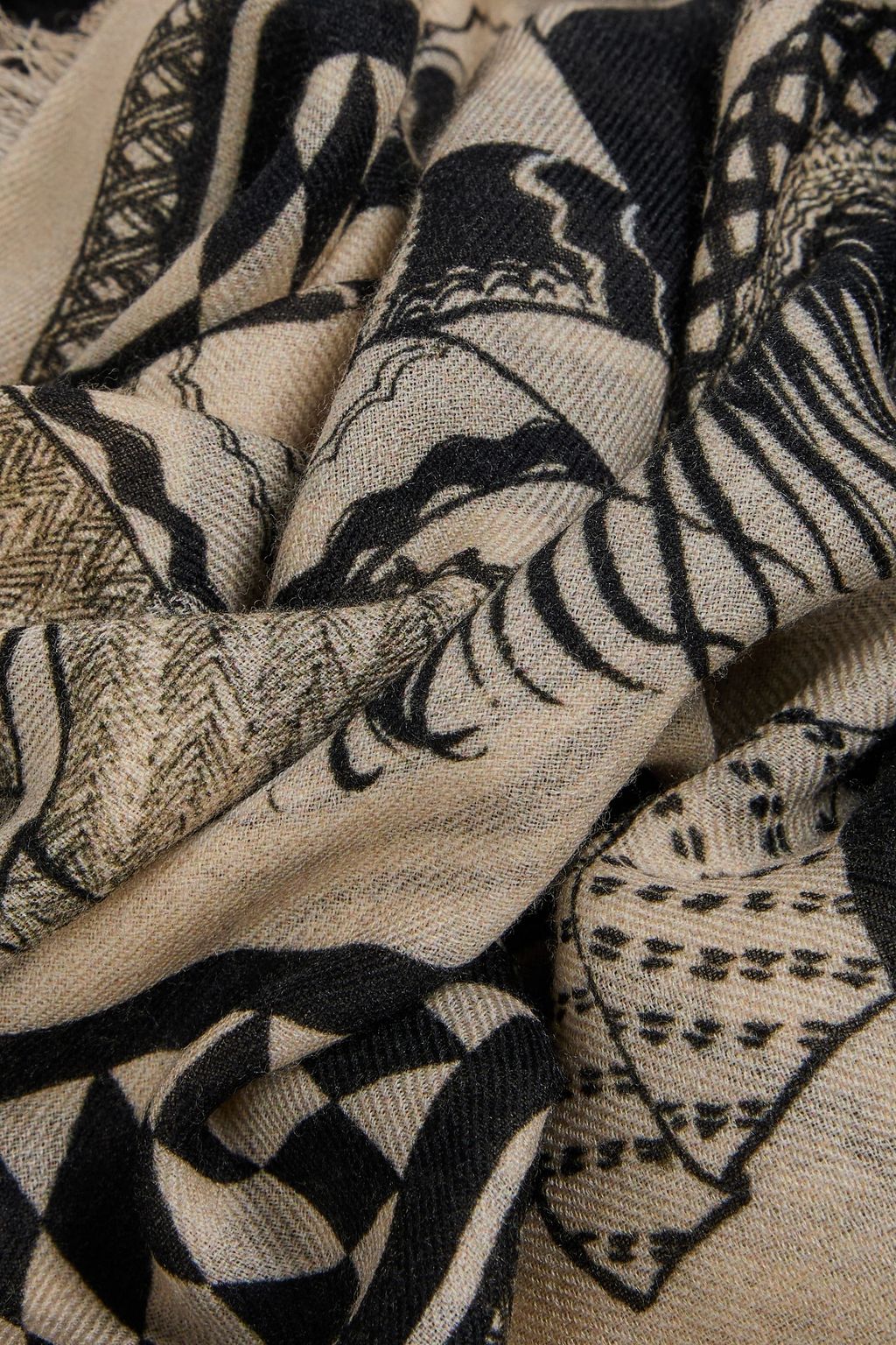 ZIMMERMANN Printed wool-gauze scarf