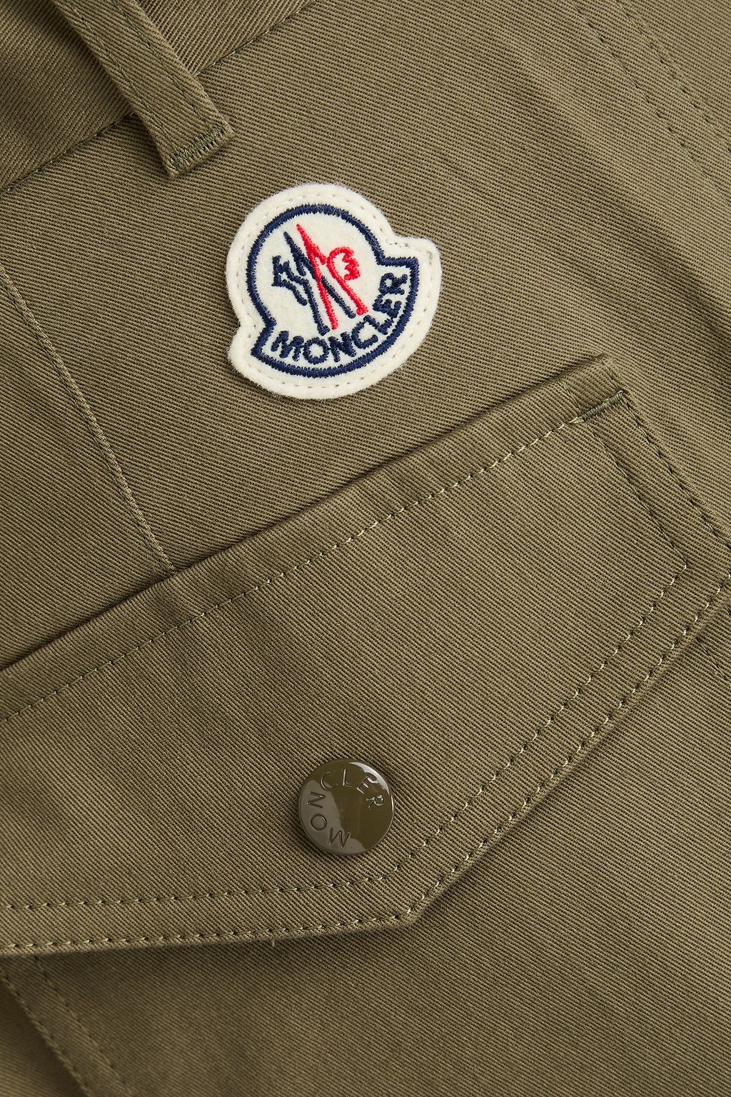 MONCLER بنطال كارغو من التويل المصنوع من مزيج من القطن