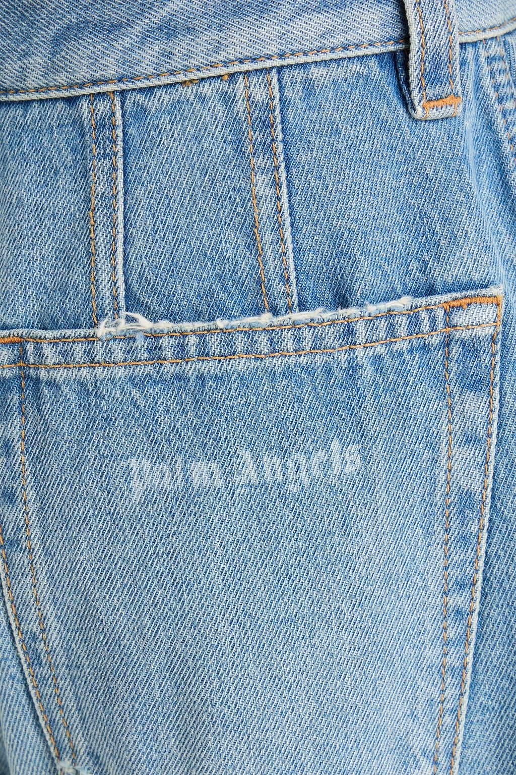 PALM ANGELS Hoch sitzende Jeans mit weitem Bein in ausgewaschener Optik