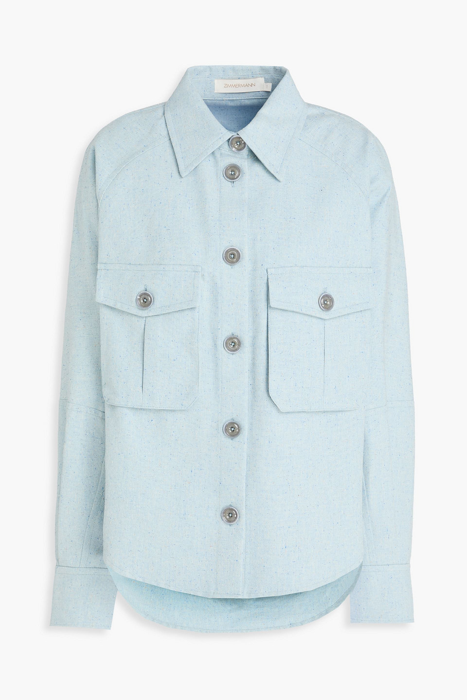 Zimmermann Donegal Cotton And Silk-blend Shirt
