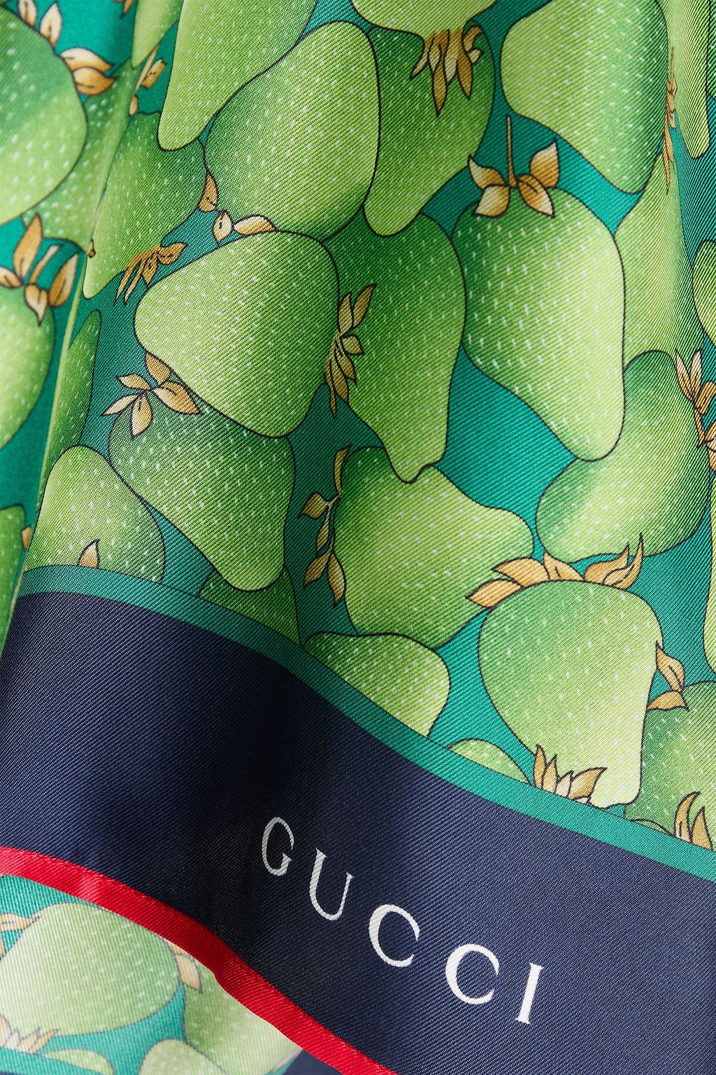 GUCCI شورت من الحرير والتويل بطبعات