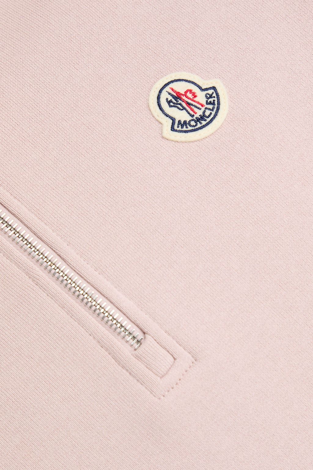 MONCLER French cotton-terry half-zip sweatshirt