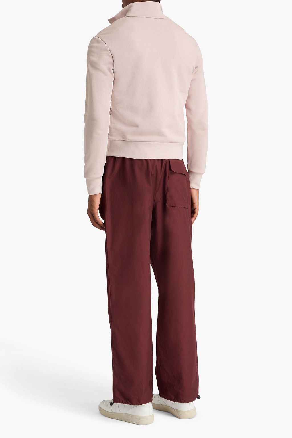 MONCLER French cotton-terry half-zip sweatshirt