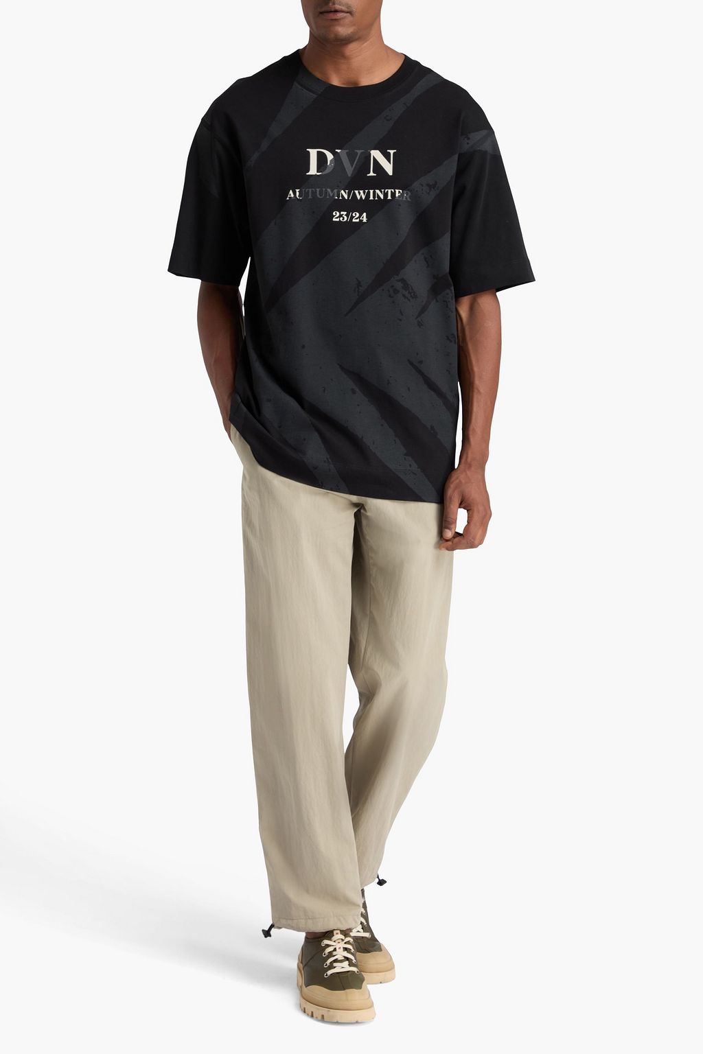 DRIES VAN NOTEN 프린트 코튼 저지 티셔츠