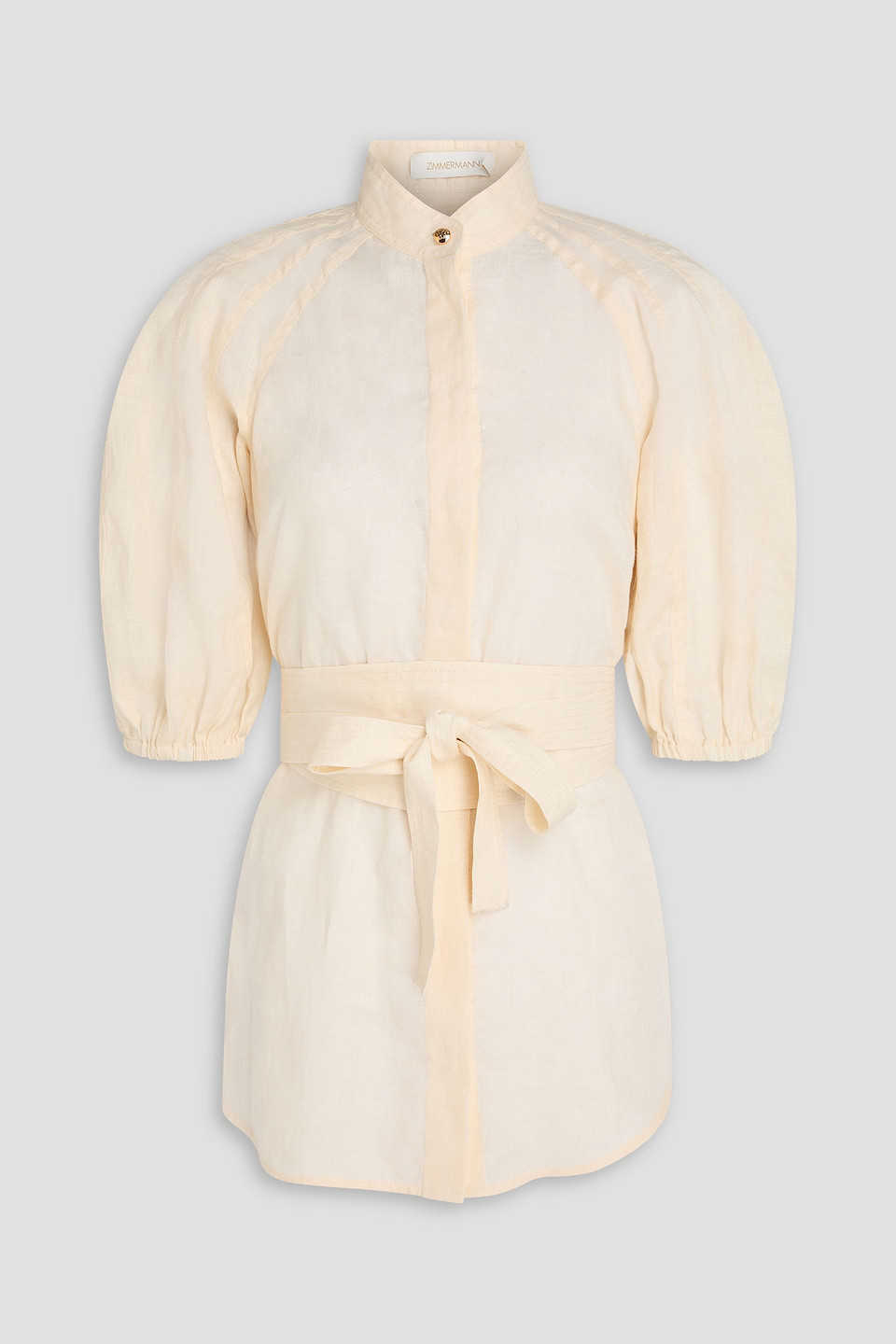 Zimmermann Belted Linen Blouse