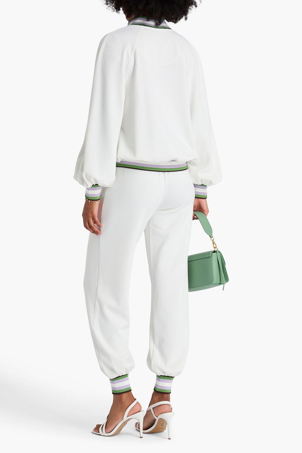 ZIMMERMANN Textured-jersey bomber jacket