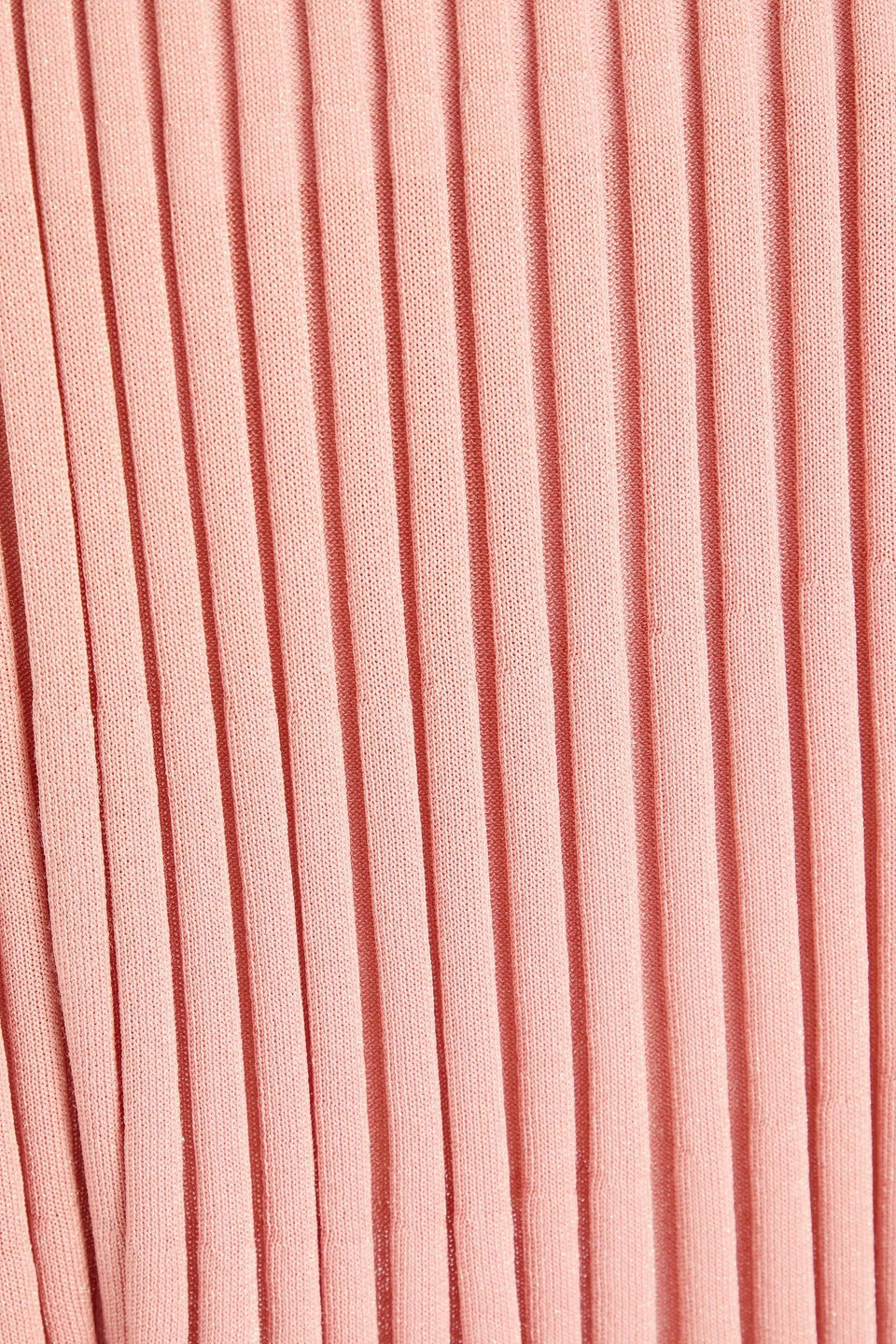 Zimmermann Metallic Ribbed-knit Midi Skirt