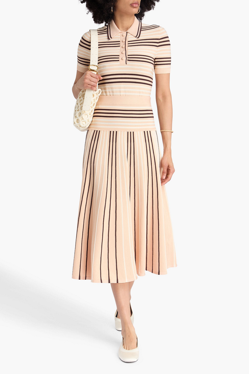  Zimmermann - Midi-strickrock Mit Streifen - Pink - 00 