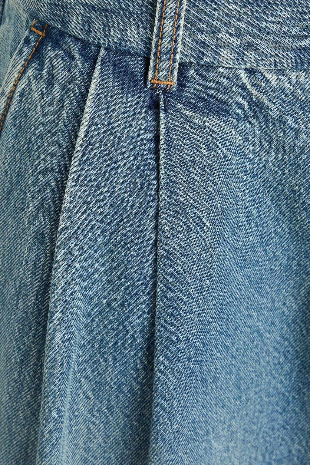 ZIMMERMANN Pleated high-rise wide-leg jeans
