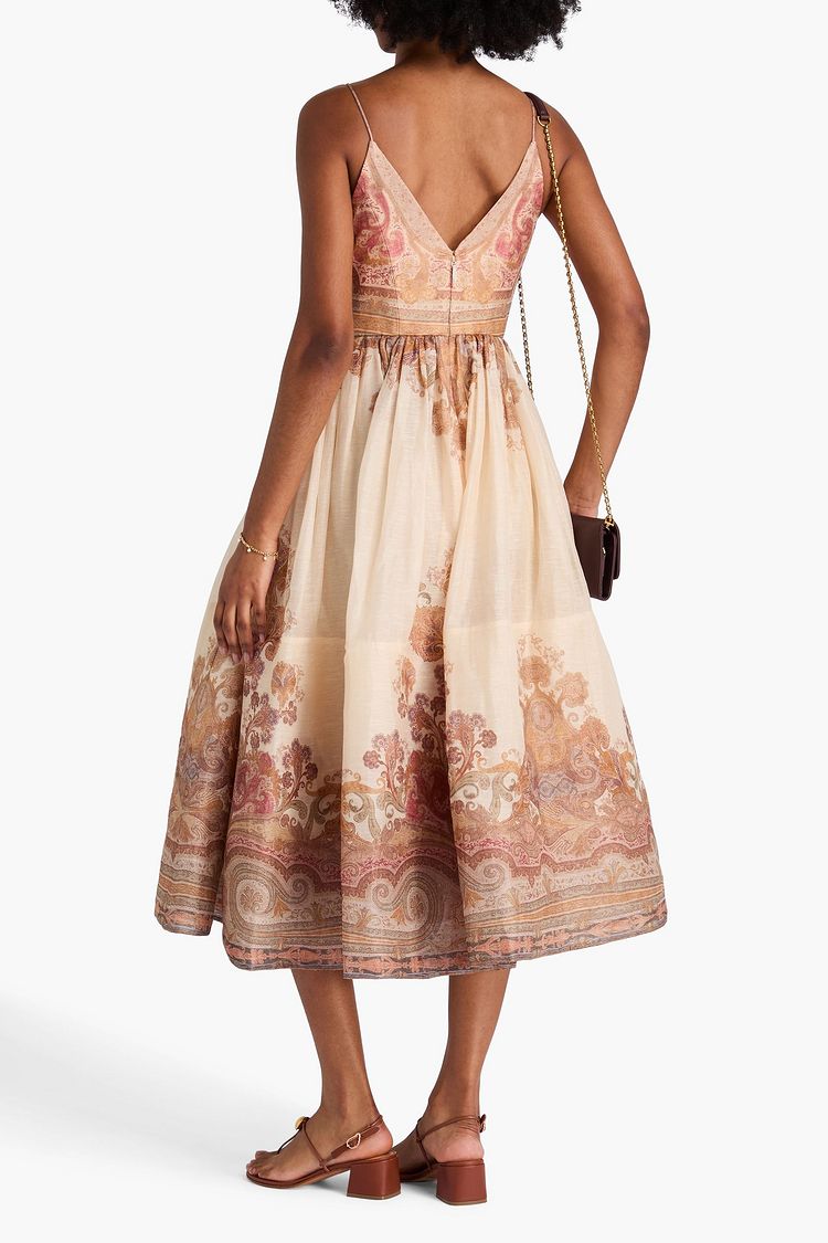Silk Paisley Midi Dress | 8-10