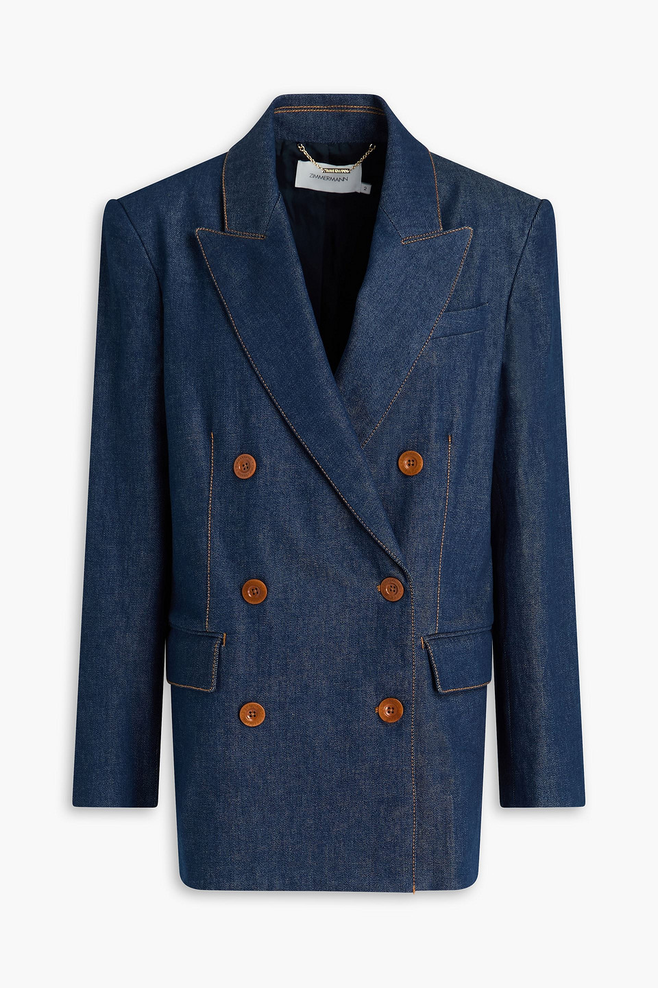 Zimmermann Doppelreihiger Blazer Aus Denim