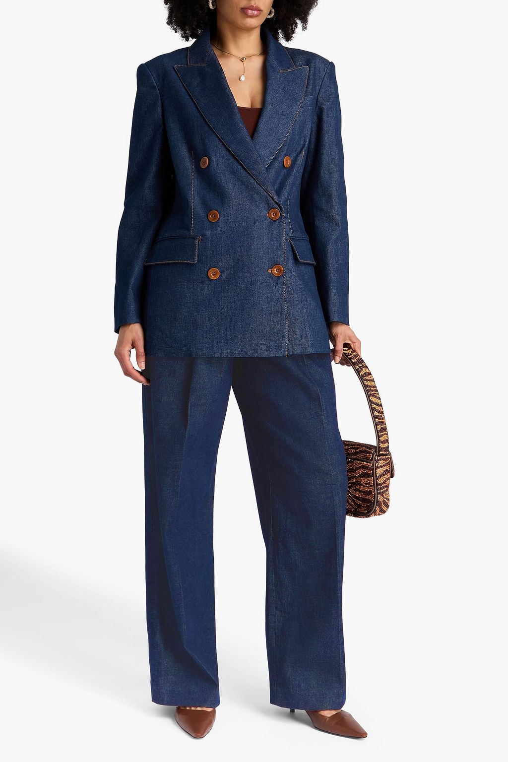 ZIMMERMANN Double-breasted denim blazer