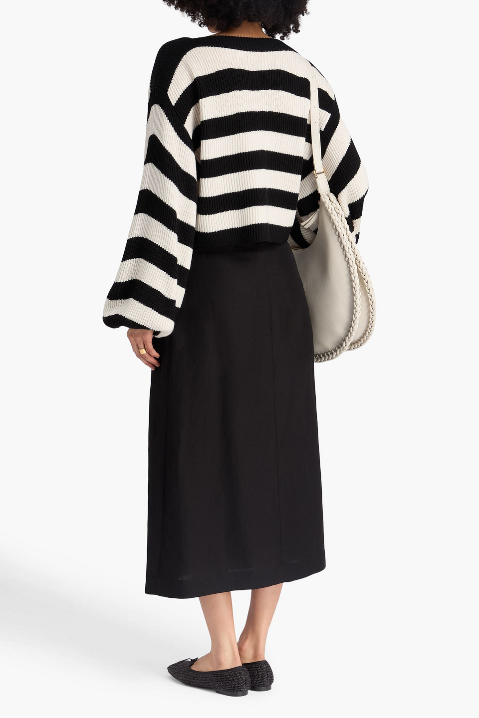  Zimmermann - Striped Ribbed Wool Sweater - White - S 