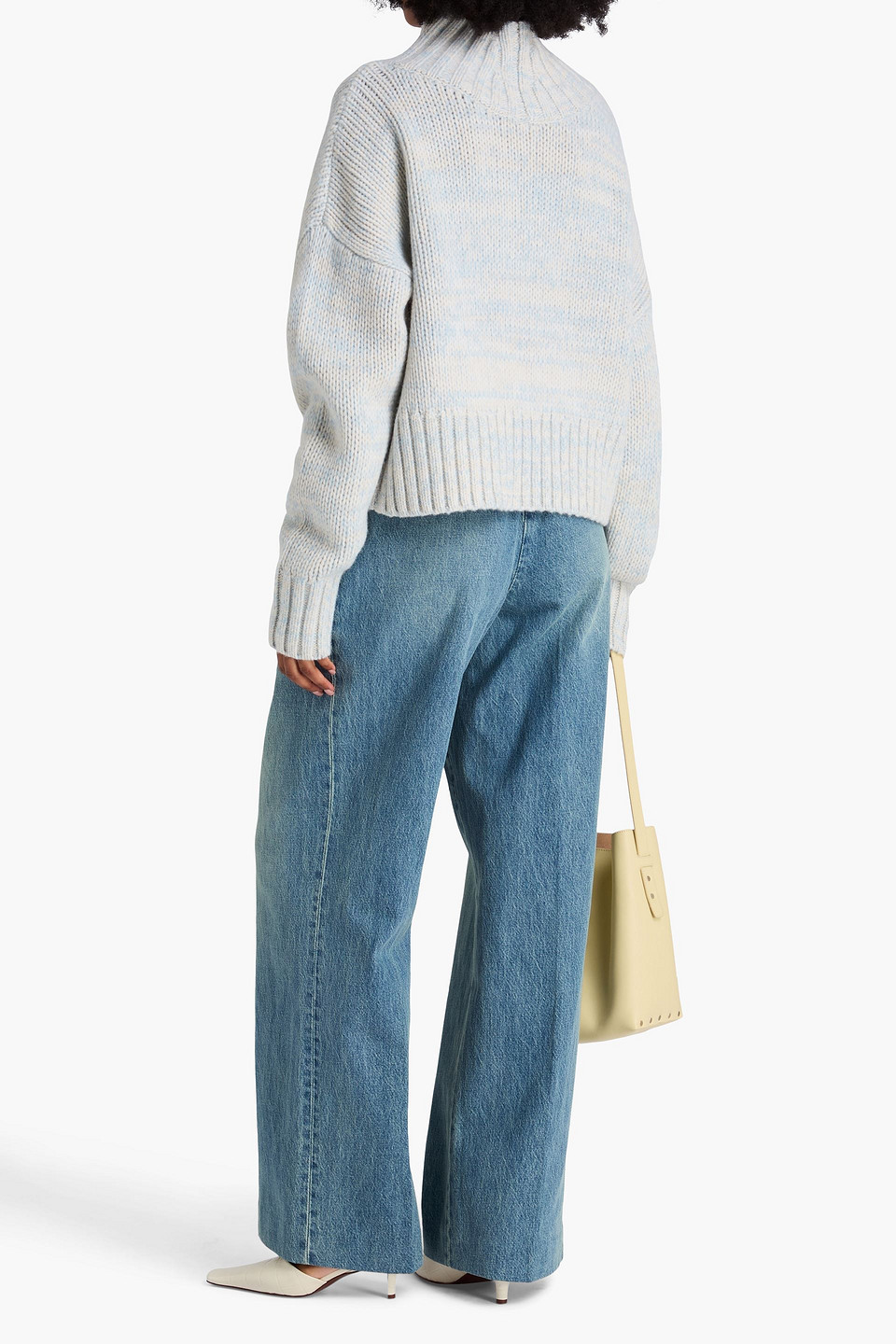  Zimmermann - Melierter Rollkragenpullover Aus Wolle - Blau - M 