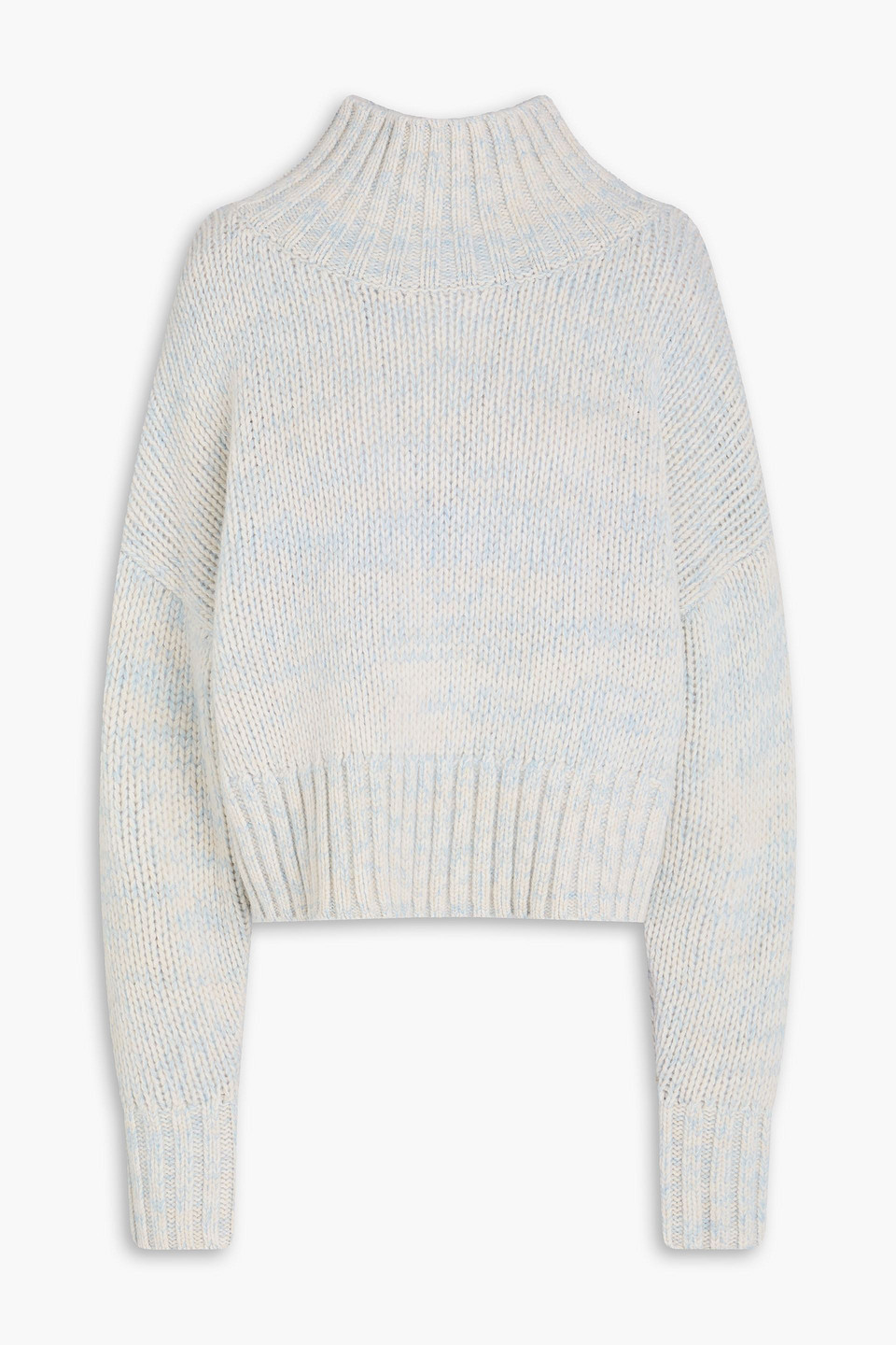 zimmermann - mélange wool turtleneck sweater - blue - m