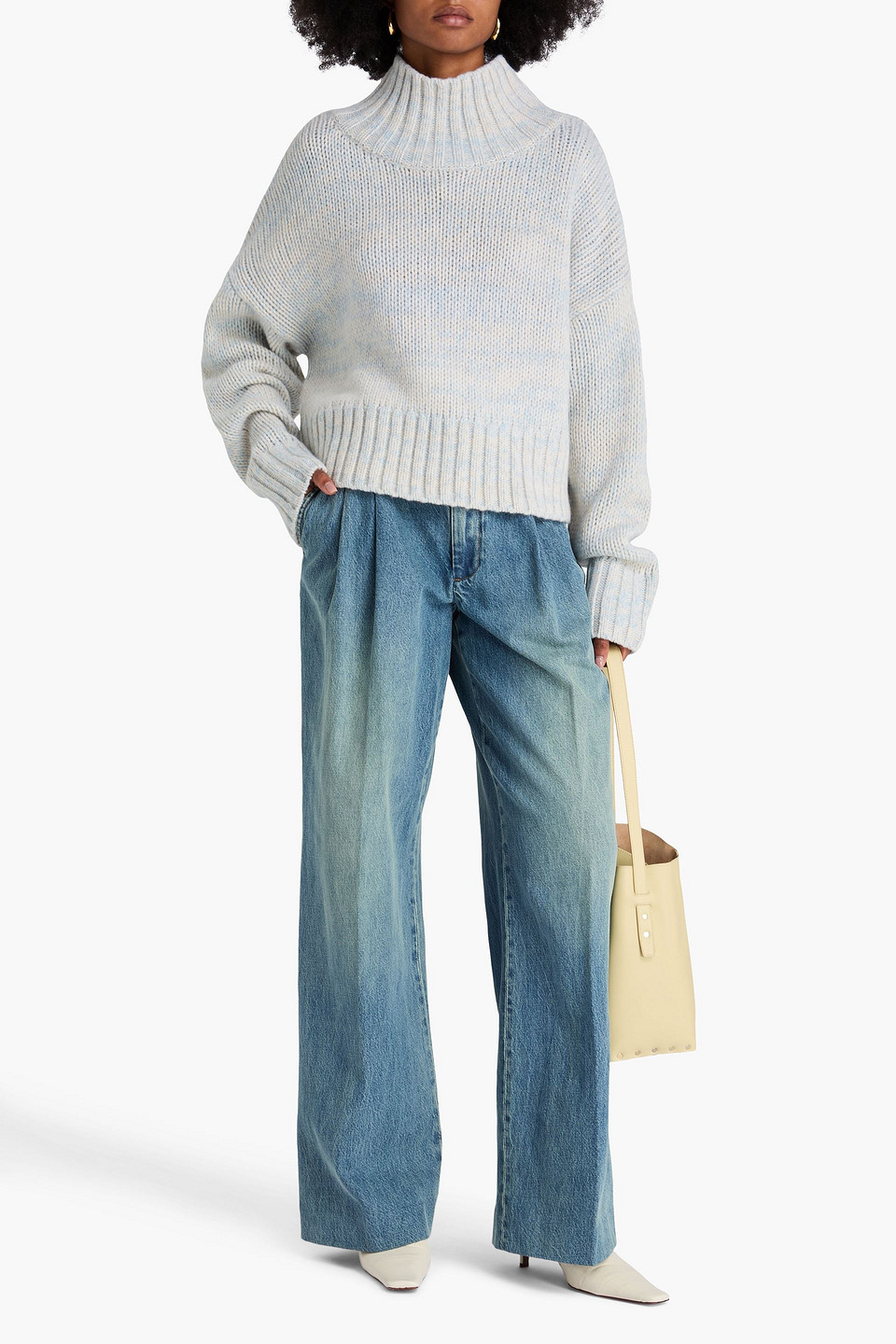  Zimmermann - Melierter Rollkragenpullover Aus Wolle - Blau - M 