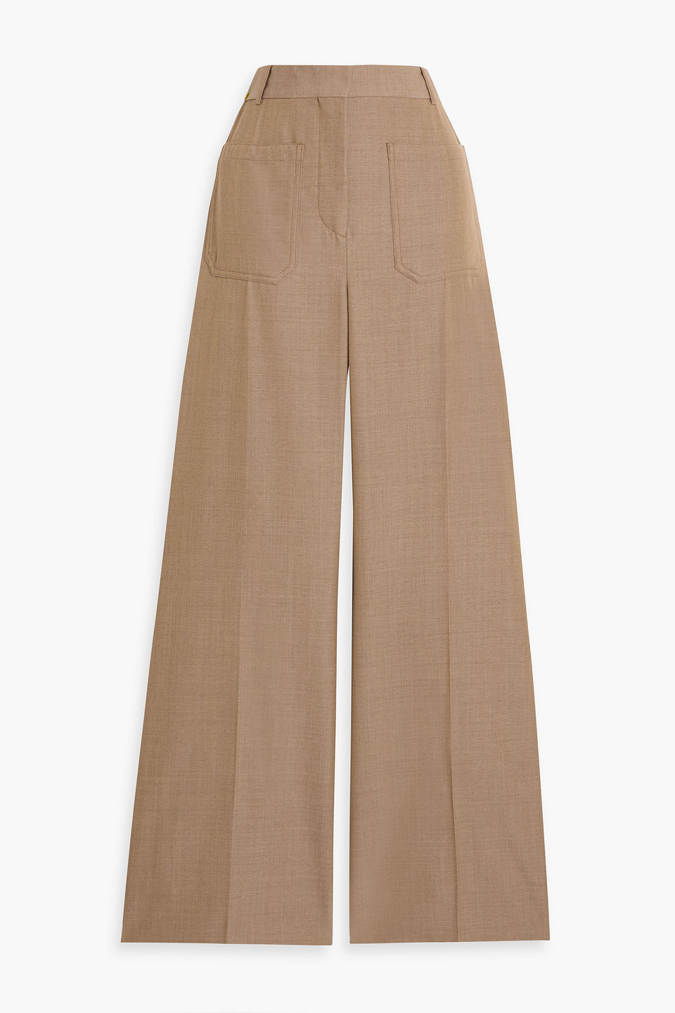 Victoria Beckham Wool Wide-leg Pants In Multi