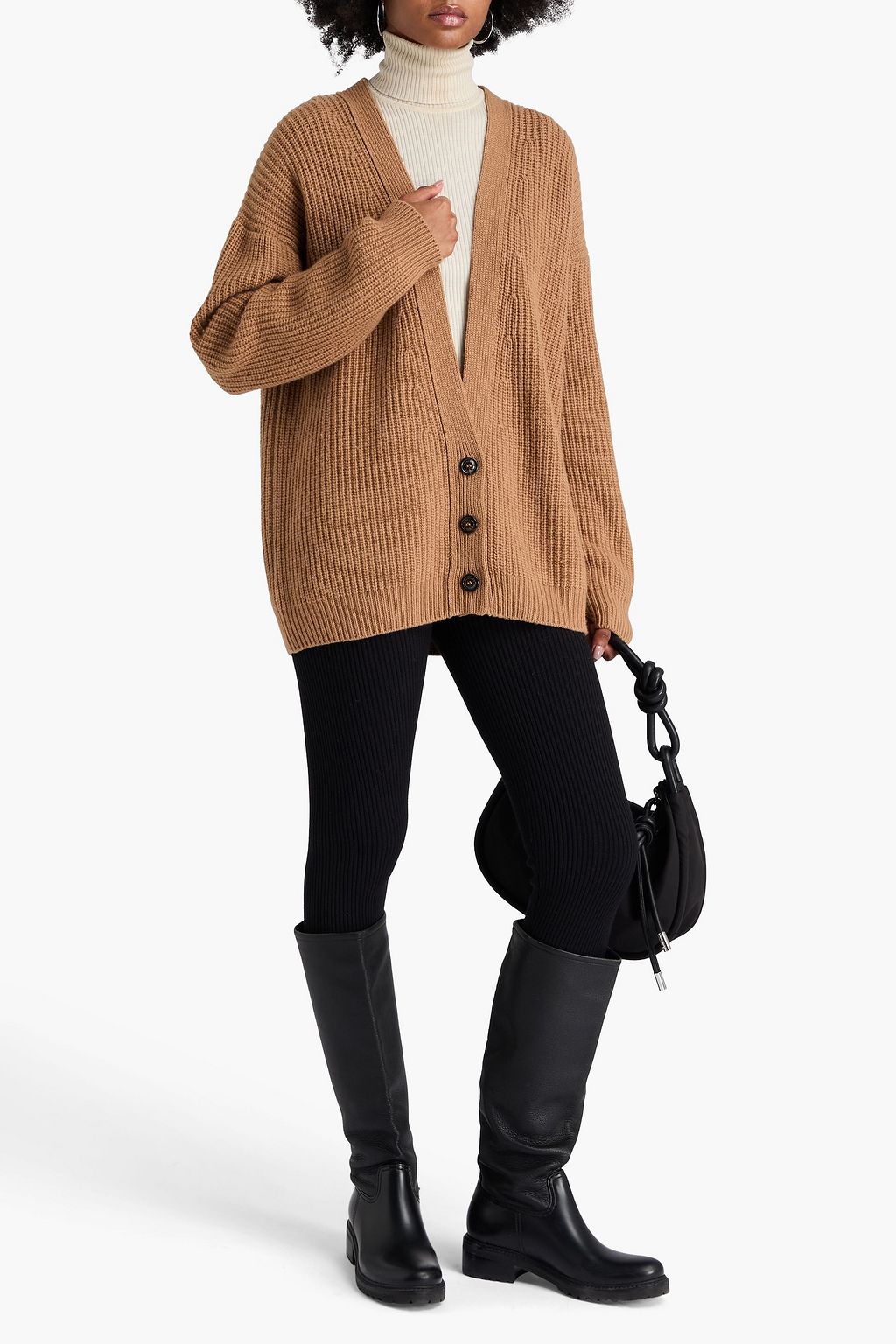 MONCLER Cardigan aus Rippstrick