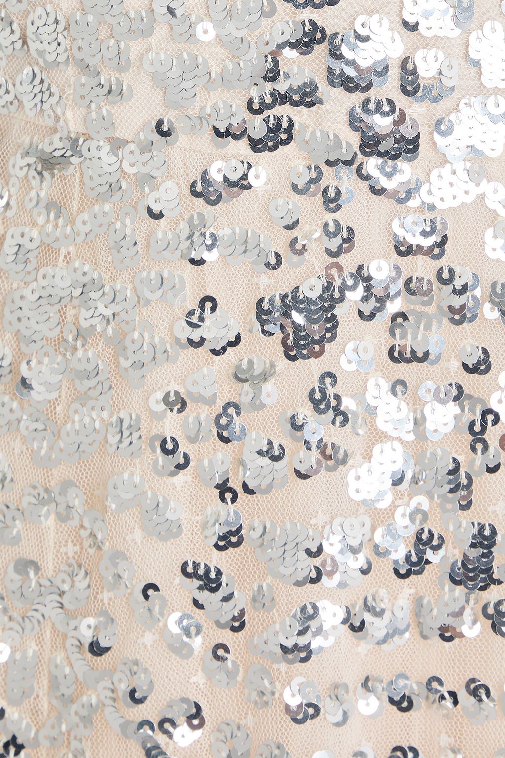 NEEDLE & THREAD Ruffled sequin-embellished tulle gown