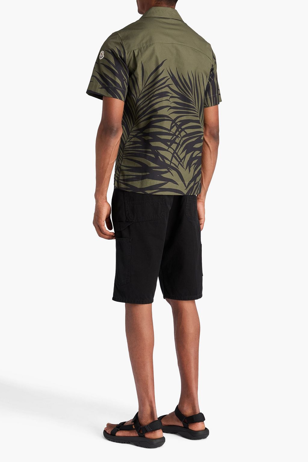 MONCLER Printed cotton-poplin shirt