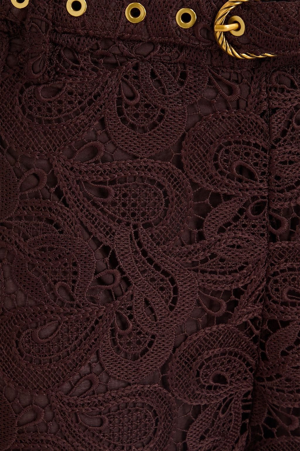 ZIMMERMANN Belted guipure lace flared pants