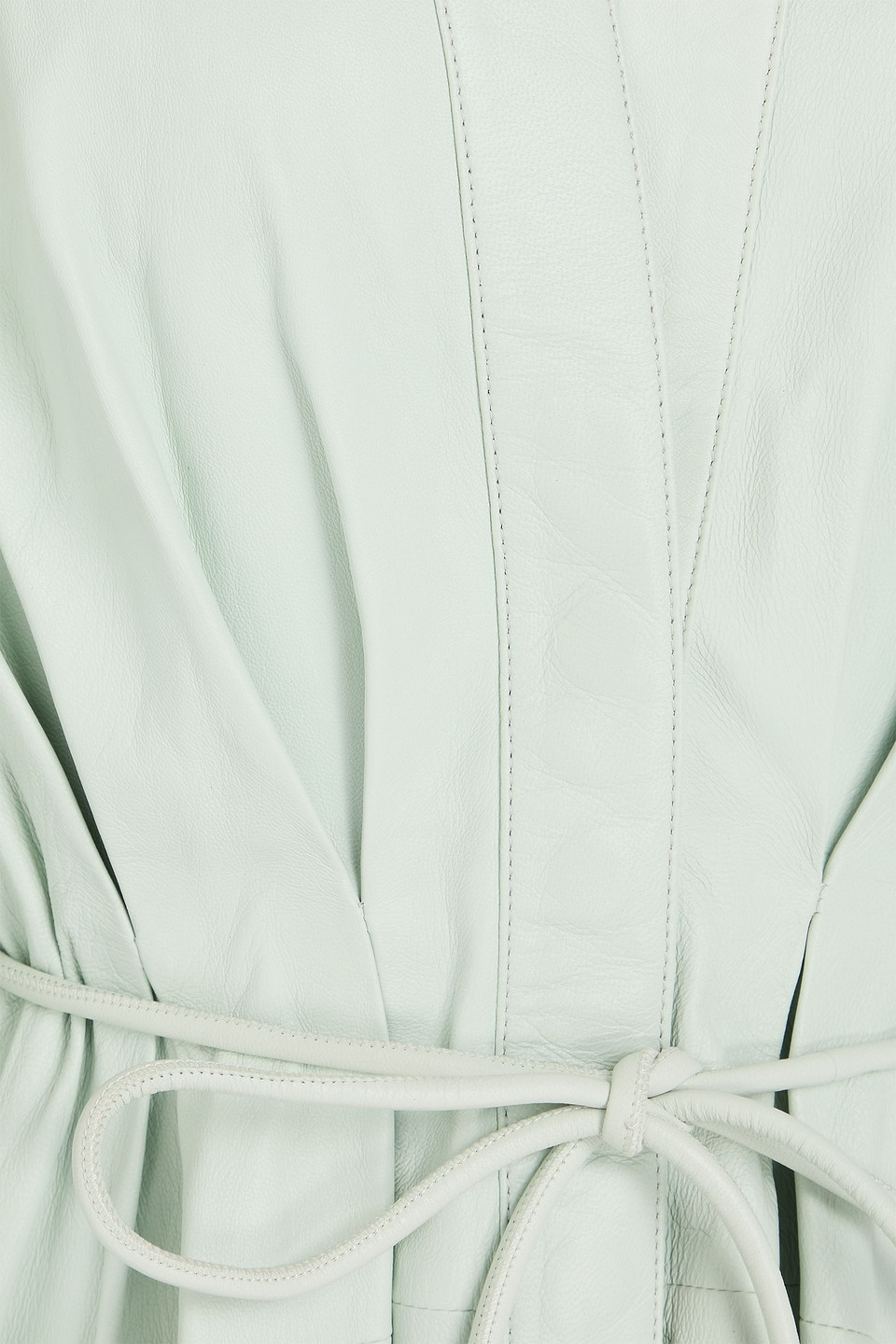 Zimmermann Pleated Leather Midi Shirt Dress