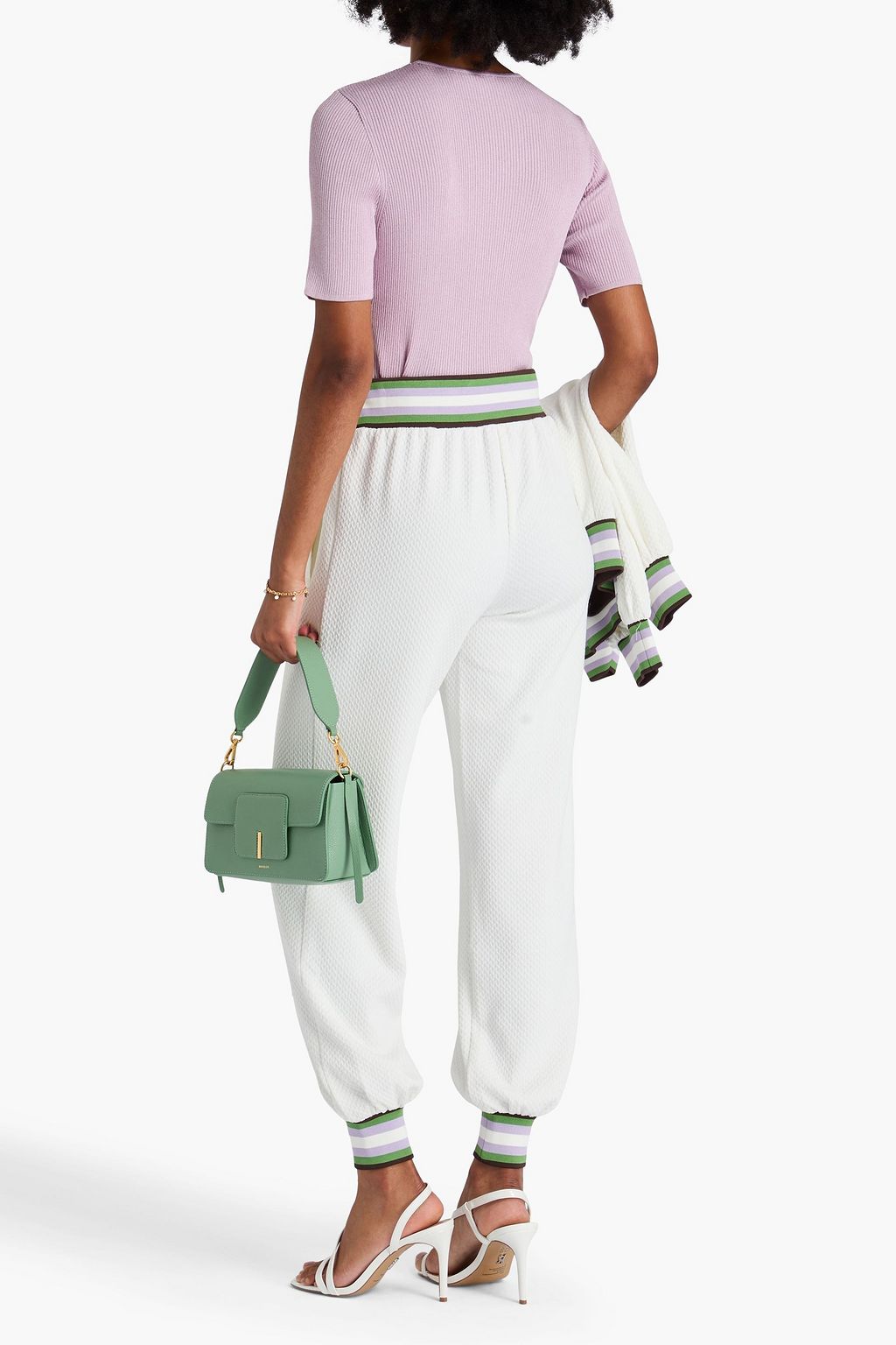 ZIMMERMANN Textured stretch-jersey track pants