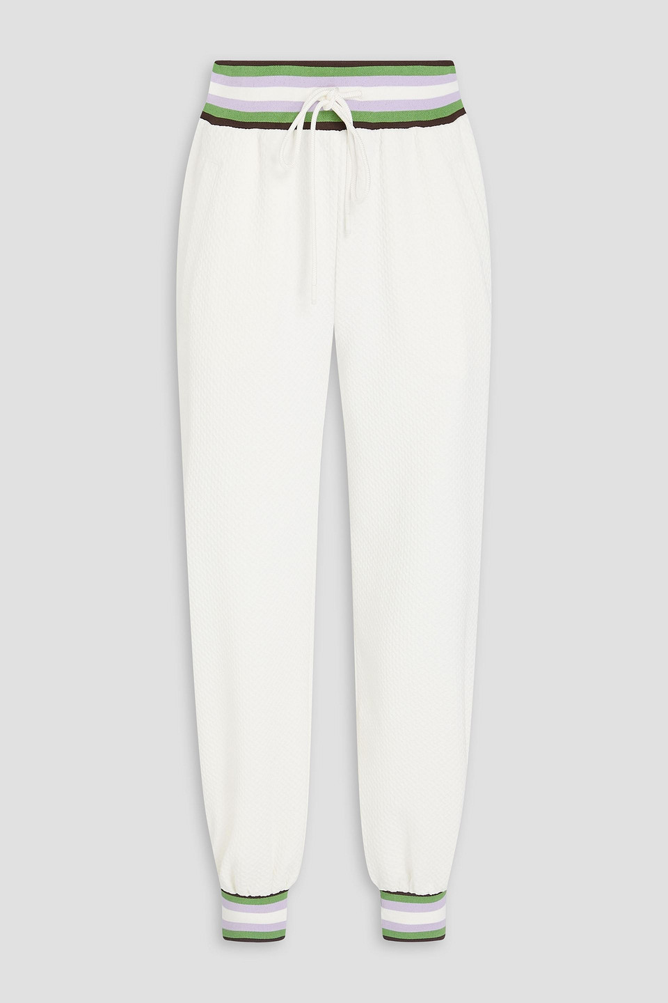 zimmermann - textured stretch-jersey track pants - white - 00