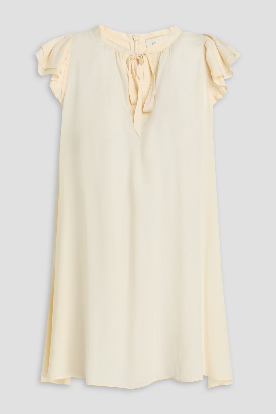 zimmermann - ruffled crepe top - white - 00