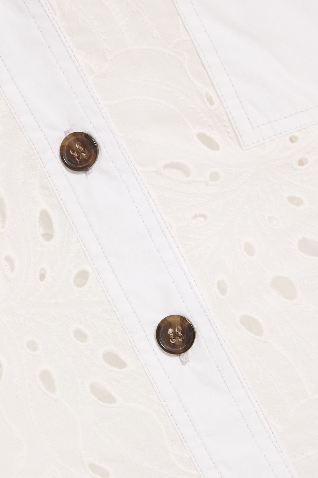 DEREK LAM 10 CROSBY Broderie anglaise cotton shirt