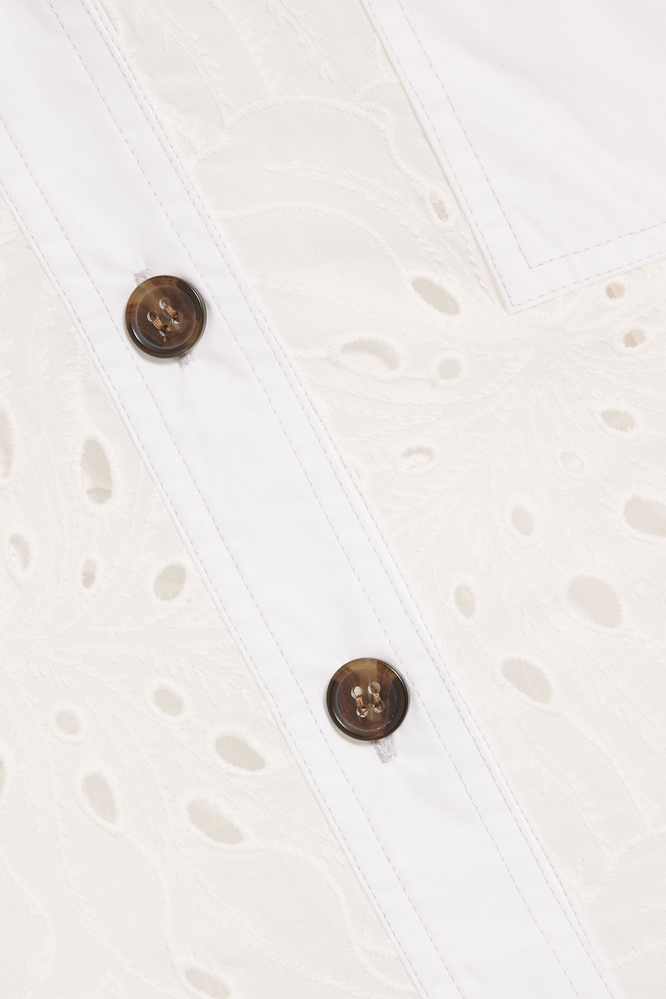 Derek Lam 10 Crosby Broderie Anglaise Cotton Shirt