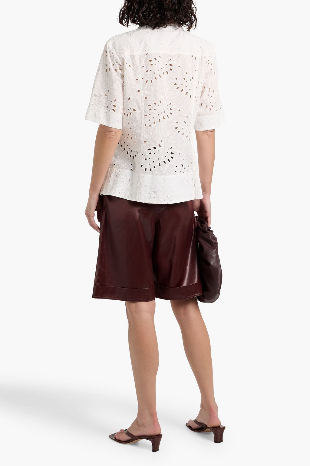DEREK LAM 10 CROSBY Broderie anglaise cotton shirt