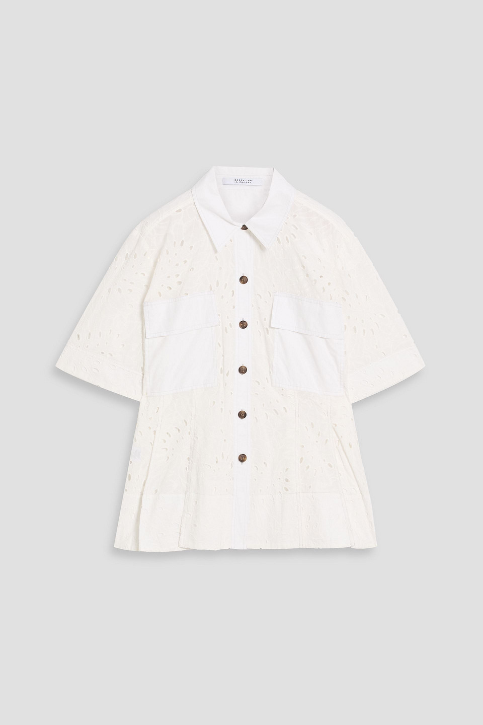 Derek Lam 10 Crosby Broderie Anglaise Cotton Shirt