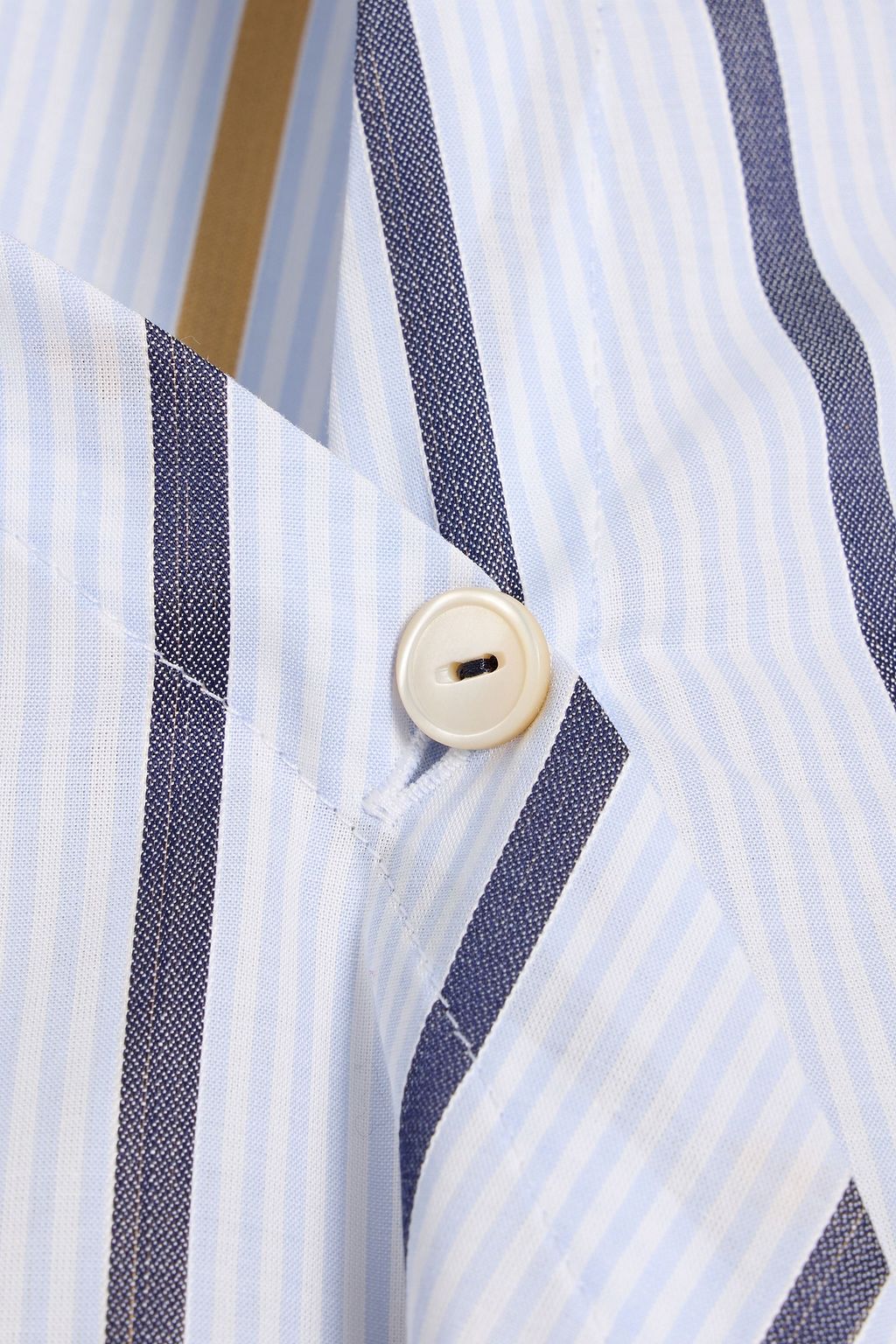 PALMER//HARDING Enata asymmetric striped cotton-poplin shirt