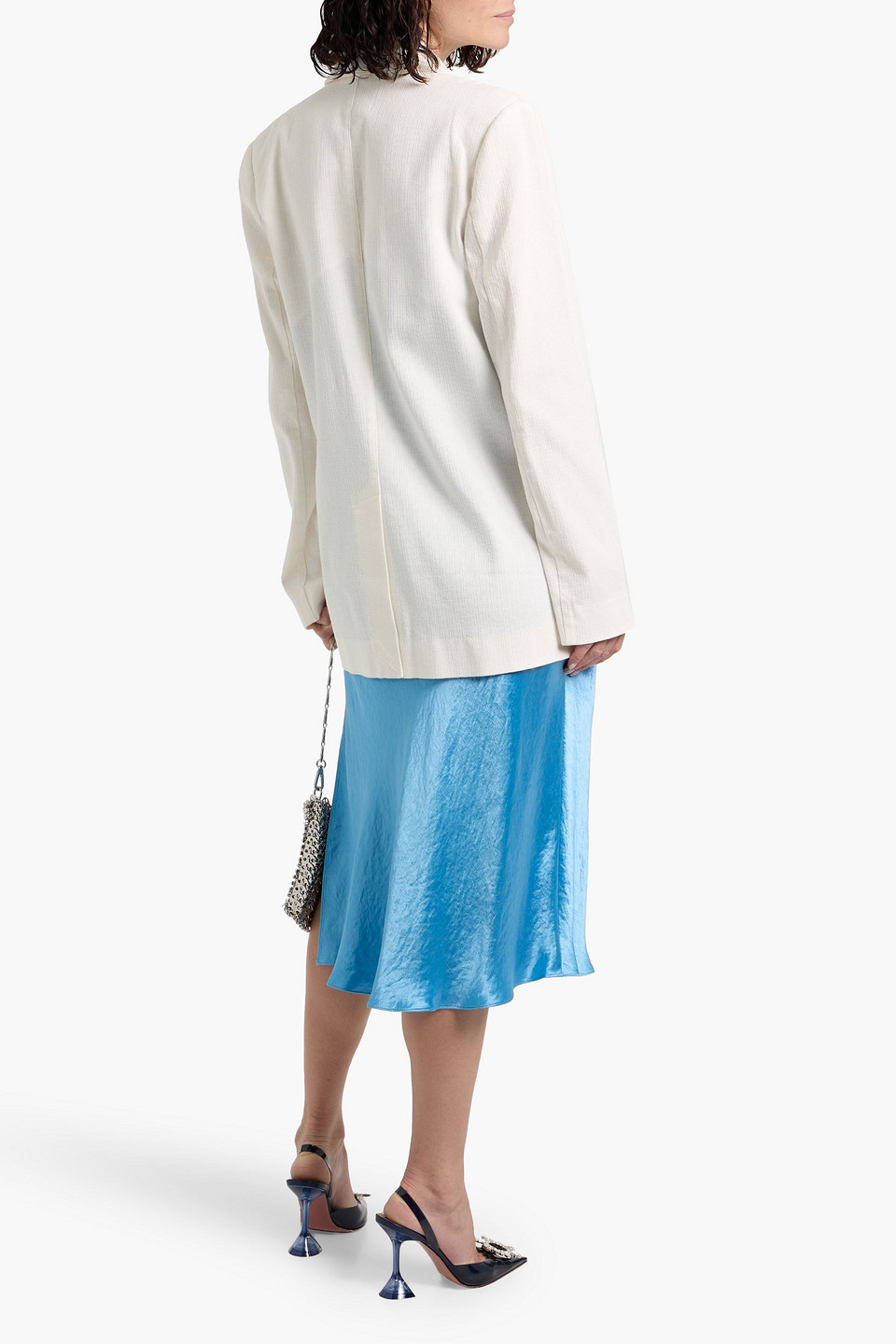 Bec & Bridge Cotton-tweed Blazer In White
