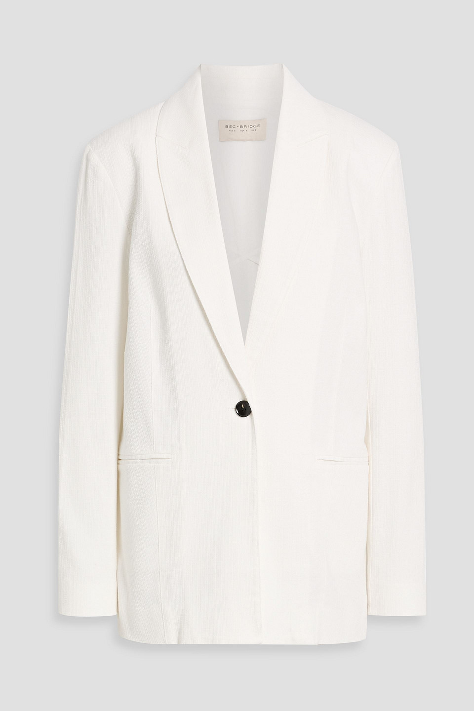 Bec & Bridge Cotton-tweed Blazer In White