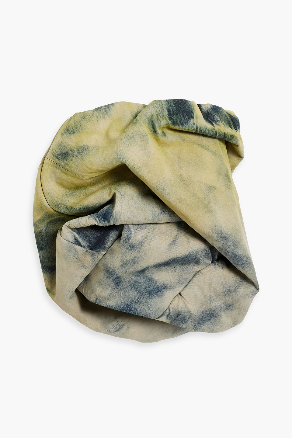 rick owens - strapless draped printed denim top - blue - it 42