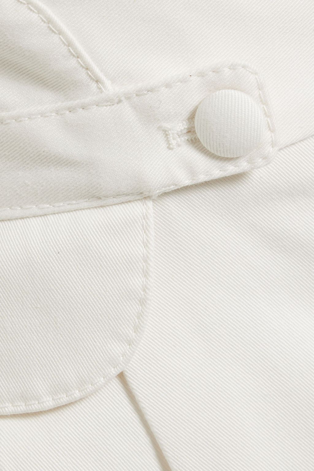 REDVALENTINO Pleated cotton-blend twill shorts