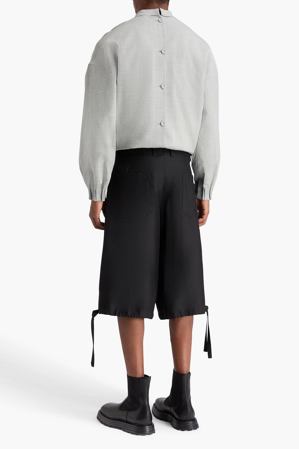DIOR شورت من مزيج حرير وصوف