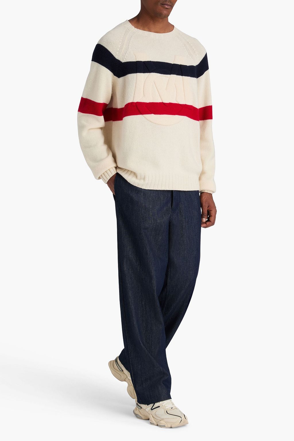MONCLER Striped wool and cashmere-blend sweater