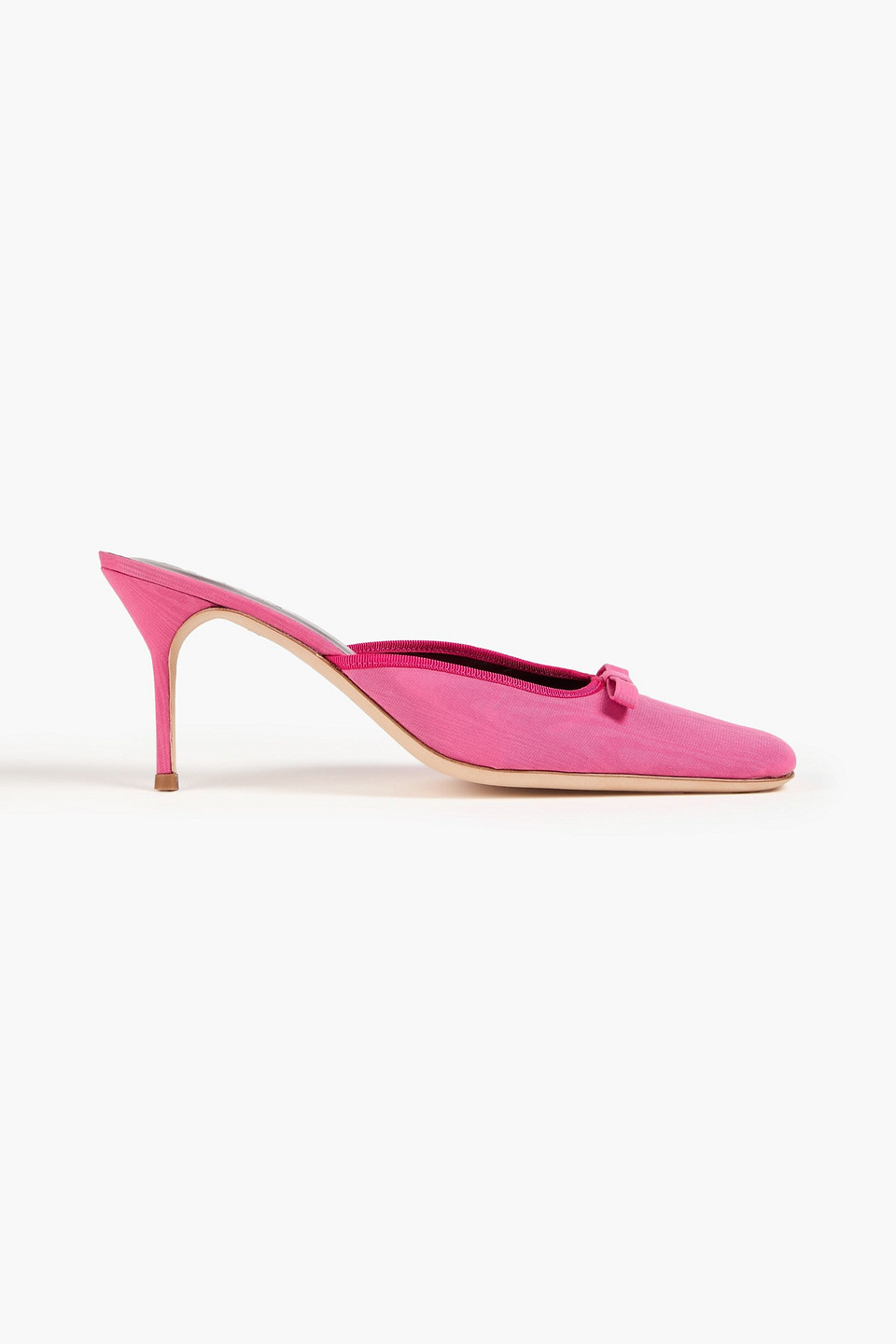 Staud Karine Bow-detailed Moire Mules