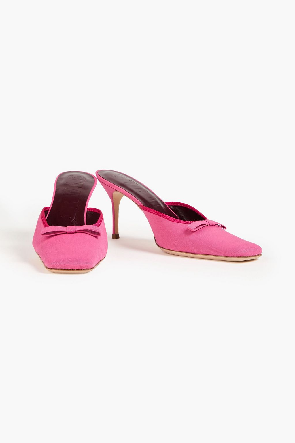 STAUD Karine bow-detailed moire mules